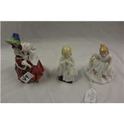 THREE SMALL ROYAL DOULTON FIGURINES