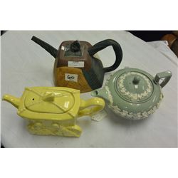 THREE COLLECTIBLE TEA POTS