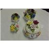 Image 1 : FOUR BONE CHINA FLORAL DECORATIONS