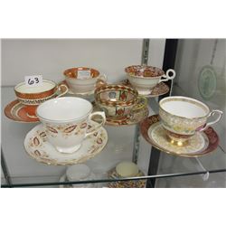 LOT OF BONE CHINA TEA CUPS AND SAUCERS