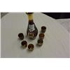 Image 1 : AMBER AND GUILT DECORATED DECANTER SET