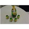 Image 1 : GREEN AND ENAMEL DECANTER SET