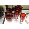 Image 1 : LOT OF RUBY GLASSWARE