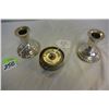 Image 1 : PAIR OF STERLING CANDLESTICKS AND VICTORIAN COLLAR BOX