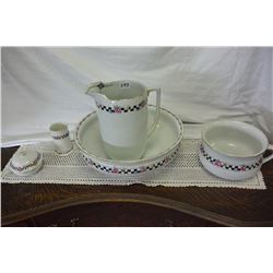 5 PIECE PORCELAIN JUG AND BOWL SET