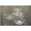 Image 1 : SHELF LOT OF CRYSTAL BOWLS