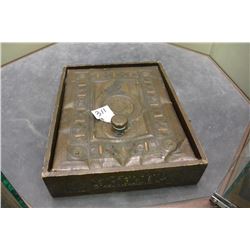 ANTIQUE LEATHER BOOK BOX