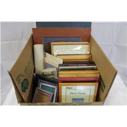 BOX OF PICTURES, FRAMES, AND MATS