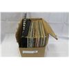 Image 1 : BOX OF RECORDS AND JOHNNY CASH POSTER