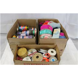 THREE BOXES OF NEW RIBBON