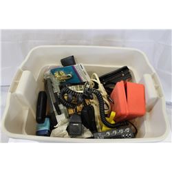 TOTE OF CB RADIO AND ELECTRONICS AND HOUSEHOLD