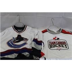 CANUCKS AND TEAM CANADA JERSEYS