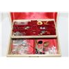 Image 1 : JEWELLRY BOX WITH STERLING AND COSTUME JEWELLRY