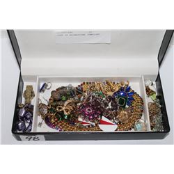 CASE OF RHINESTONE JEWELLRY