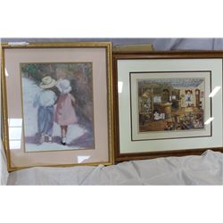 TWO FRAMED PRINTS