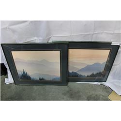 PAIR OF LANDSCAPE FRAMED PRINTS