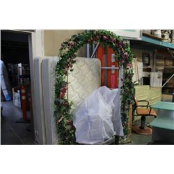3 PIECE METAL ARCHWAY WITH FLORALS