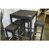 Image 1 : CREATIVE LIVING PATIO BISTRO TABLE AND FOUR STOOLS