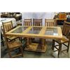 Image 1 : CUSTOM RUSTIC STYLE DINING TABLE WITH 7 CHAIRS