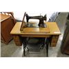 Image 1 : ANTIQUE SINGER TREADLE BASE SEWING MACHINE