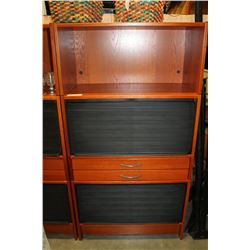 MODERN IKEA SHELF WITH ROLL UP DOORS