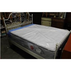 WHITE METAL BEDFRAME