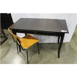ESPRESSO WRITING DESK WITH CHAIR