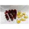 Image 1 : LOT OF RUBY AND AMBER GLASSES