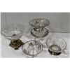 Image 1 : SILVER OVERLAY CRYSTAL PEDESTLE DISHES