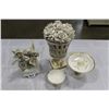 Image 1 : CHINA FLORAL CENTER PIECE MUSICAL AND LIMOGE DRESSER