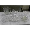 Image 1 : LOT OF CRYSTAL GLASSES AND SERVING TRAYS