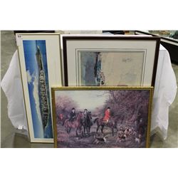 THREE FRAMED PRINTS