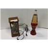 Image 1 : JEWELLRY CASE WITH CONTENTS AND LAVA LAMP