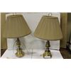 Image 1 : PAIR OF BRASS TABLE LAMPS