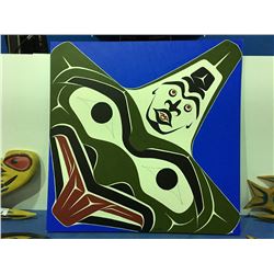 LARGE ORIGINAL OIL ON CANVAS PAINTING BY FIRST NATION ARTIST S. SAUNDERS