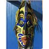 Image 1 : CARVED CEDAR "SLAVE WOMAN" MASK  BY FIRST NATIONS ARTIST PEG WALKANS  MEASURES 17" X 8"