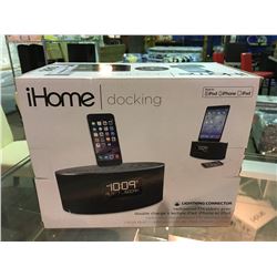 IHOME DOCKING CLOCK RADIO WITH  DUAL CHARGER