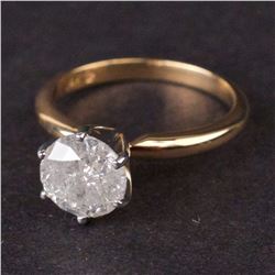 Ladies Ring in Yellow 14K Gold with Diamond
