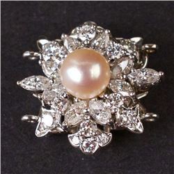 Vintage Brooch in Platinum with Diamonds