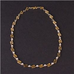 Ladies Necklace in White 18K Gold with Diamonds