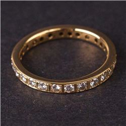 Ladies Eternity Ring in Yellow 18K Gold with Diamonds
