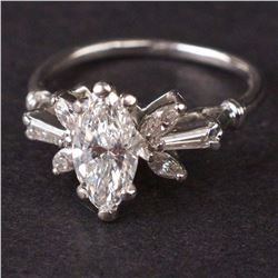 Ladies Ring in Platinum with Diamonds