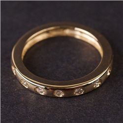 Ladies Ring in Yellow 14K Gold with Diamonds