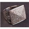 Image 2 : Men's Ring in White 14K Gold with Diamonds