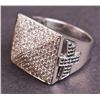 Image 5 : Men's Ring in White 14K Gold with Diamonds