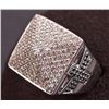 Image 8 : Men's Ring in White 14K Gold with Diamonds