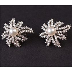 "Tiffany& Co" Earrings Fireworks serie in Platinum with Diamonds