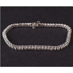 Ladies Bracelet in White 14K Gold with Diamonds