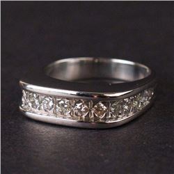 Ladies Ring in White 14K Gold with Diamonds