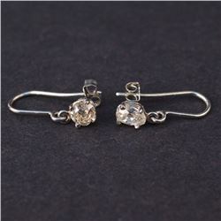 Ladies Earrings in Platinum with Diamonds